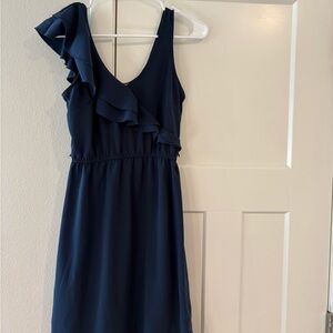 Old Navy One Shoulder Dress in Deep Blue